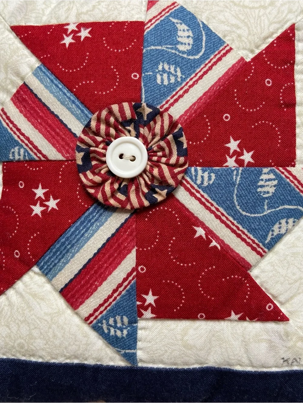 Handmade Quilted Patriotic Patchwork Accent Pillows Set of 2 | 8